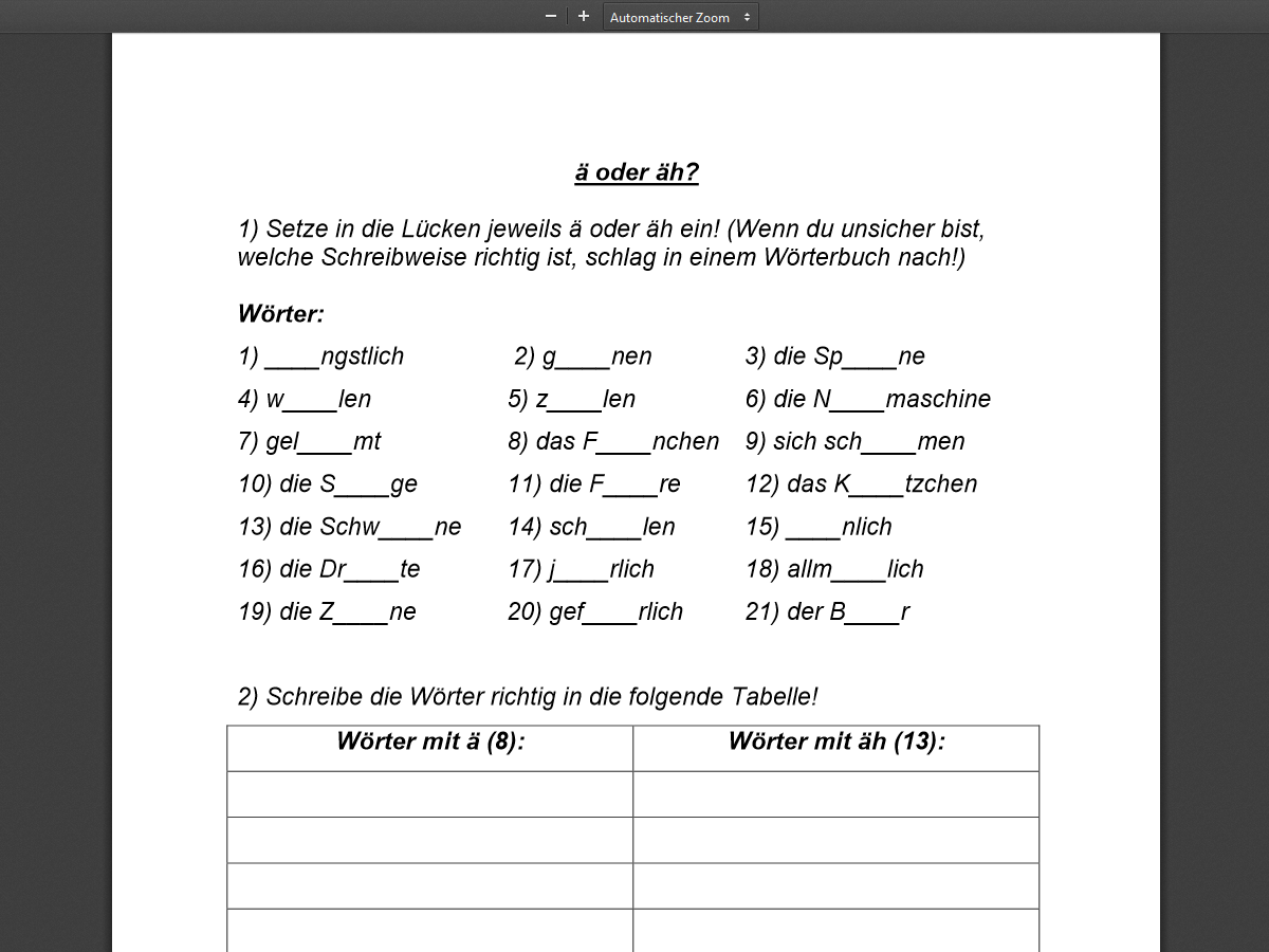 Home Ab 025 A Oder Ah Einsetzaufgabe